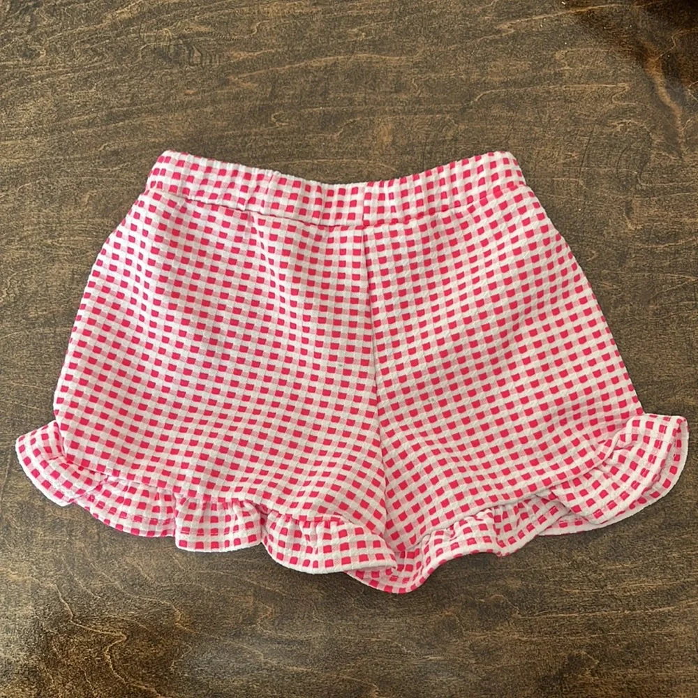 Juicy Couture Girls Pink Gingham Ruffle Shorts - Picture 5 of 5